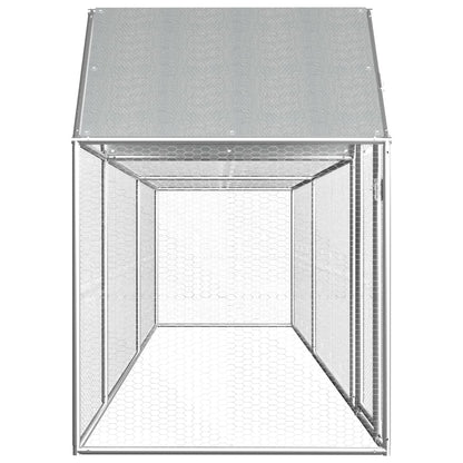vidaXL Chicken Coop 5x1x1.5 m Galvanised Steel
