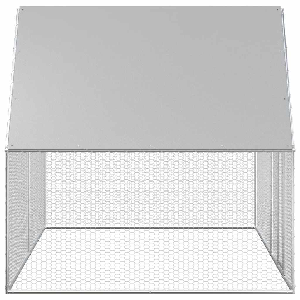vidaXL Chicken Coop 4x2x2 m Galvanised Steel