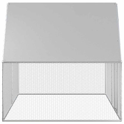 vidaXL Chicken Coop 4x2x2 m Galvanised Steel
