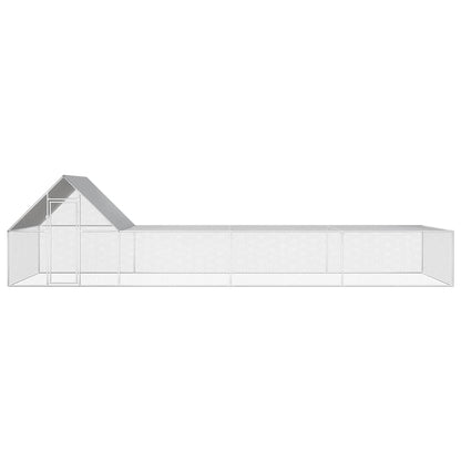 vidaXL Chicken Coop 8x2x2 m Galvanised Steel