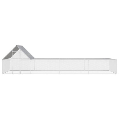 144558 vidaXL Chicken Coop 8x2x2 m Galvanised Steel