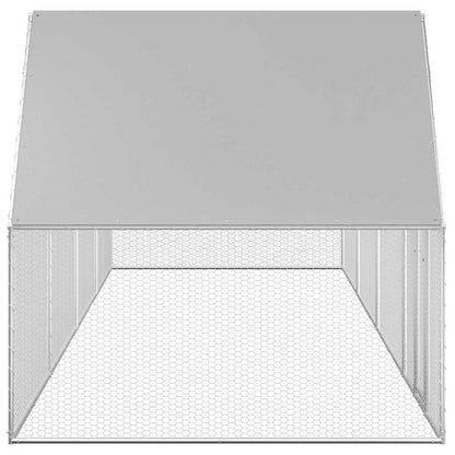 vidaXL Chicken Coop 8x2x2 m Galvanised Steel