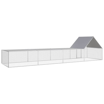 144558 vidaXL Chicken Coop 8x2x2 m Galvanised Steel