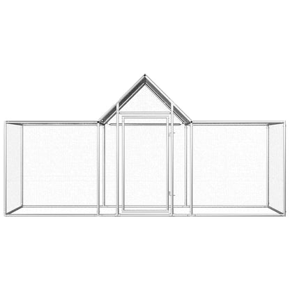 vidaXL Chicken Coop 3x1x1.5 m Galvanised Steel