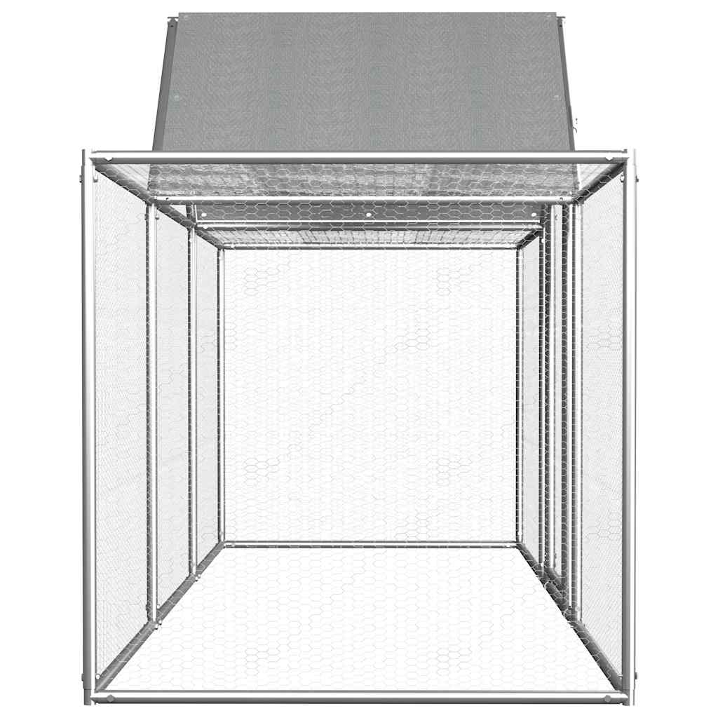 vidaXL Chicken Coop 3x1x1.5 m Galvanised Steel