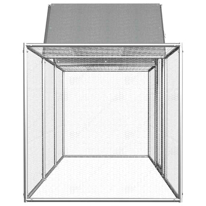 vidaXL Chicken Coop 3x1x1.5 m Galvanised Steel