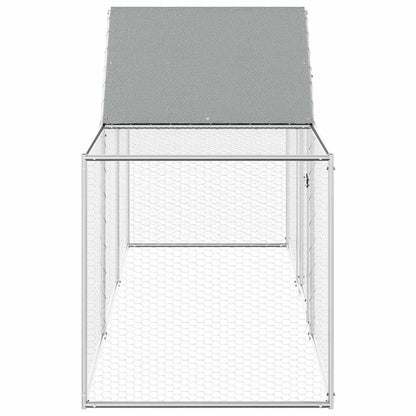 vidaXL Chicken Coop 3x1x1.5 m Galvanised Steel