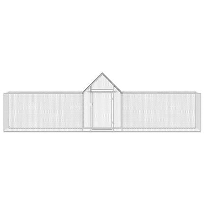 144560 vidaXL Chicken Coop 5x1x1,5 m Galvanised Steel