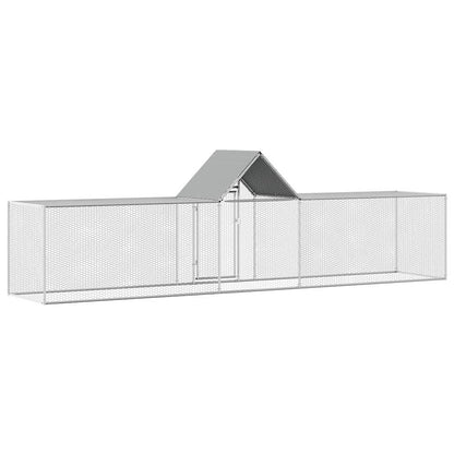 vidaXL Chicken Coop 5x1x1.5 m Galvanised Steel