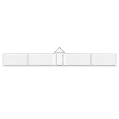 vidaXL Chicken Coop 9x1x1.5 m Galvanised Steel