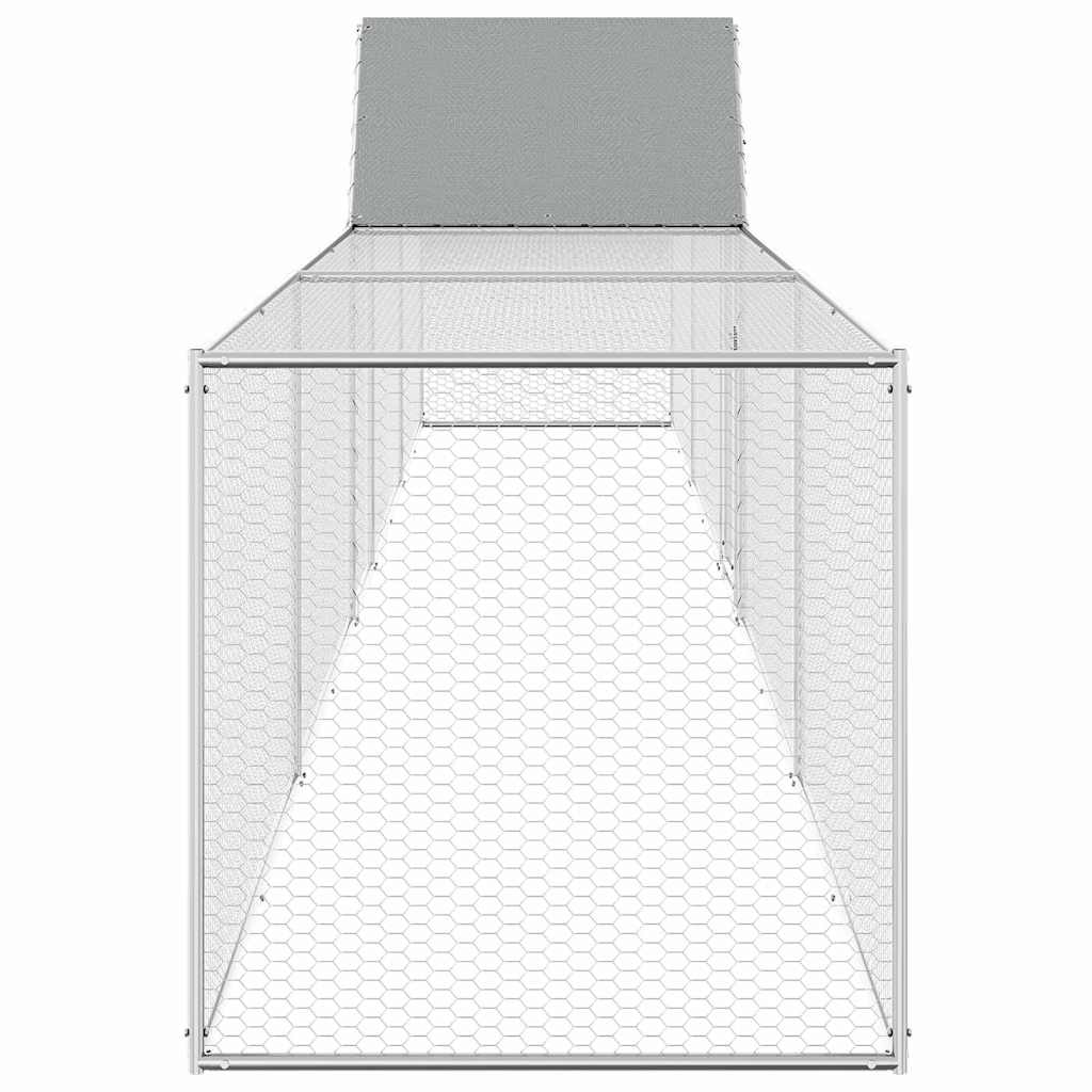 vidaXL Chicken Coop 9x1x1.5 m Galvanised Steel