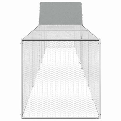 vidaXL Chicken Coop 9x1x1.5 m Galvanised Steel