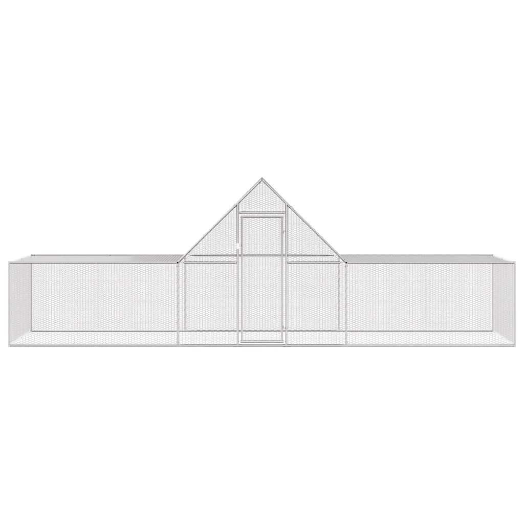 vidaXL Chicken Coop 6x2x2 m Galvanised Steel