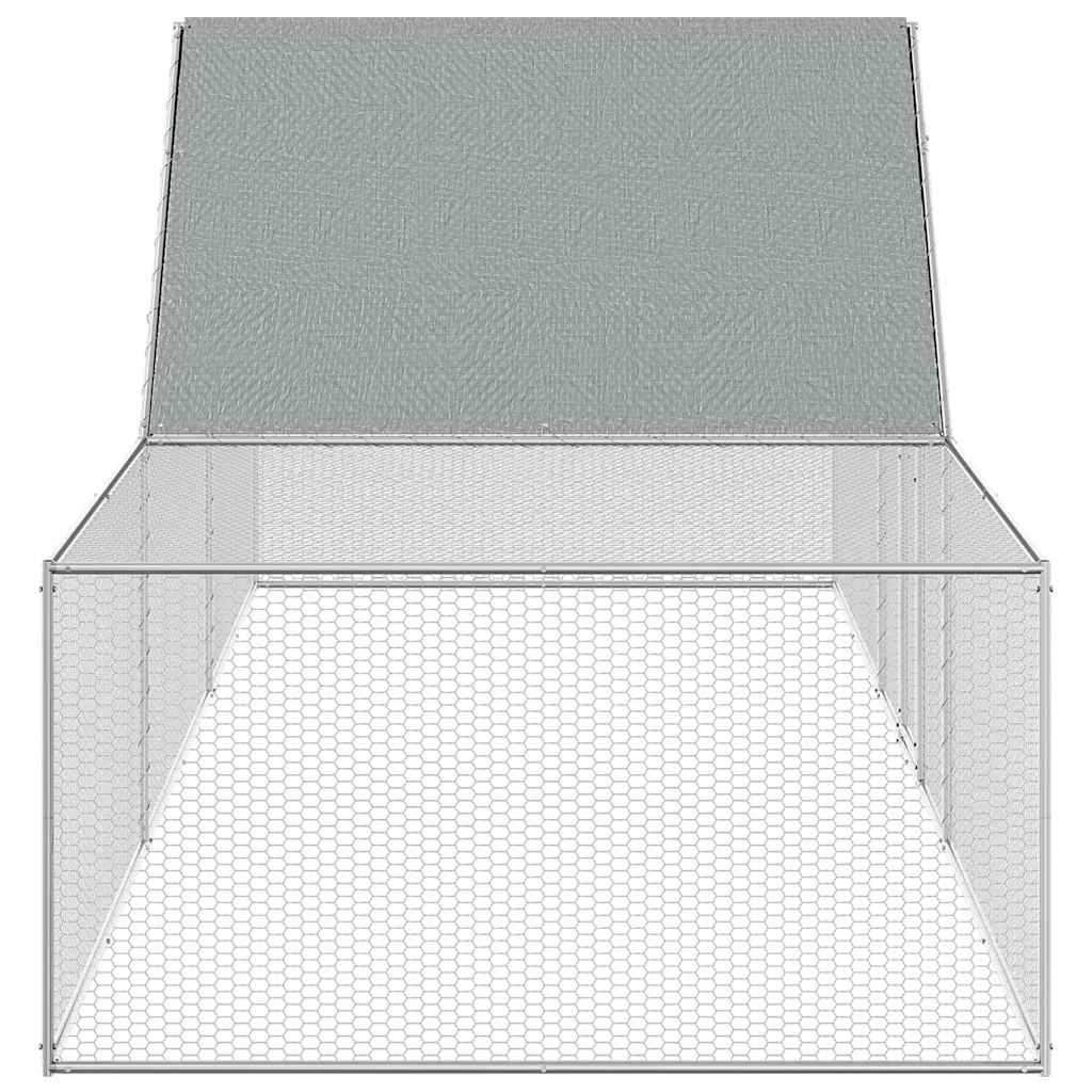 144562 vidaXL Chicken Coop 6x2x2 m Galvanised Steel