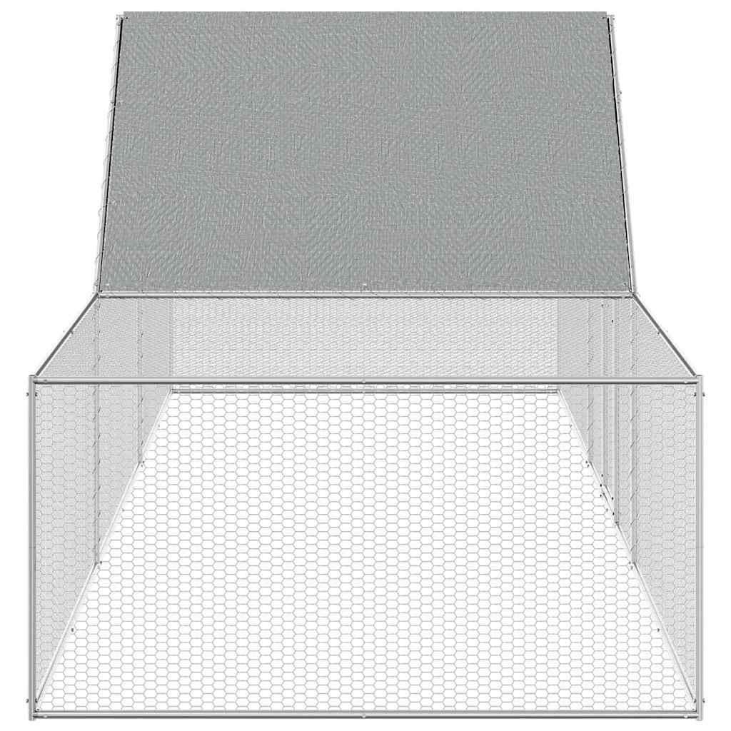 vidaXL Chicken Coop 6x2x2 m Galvanised Steel