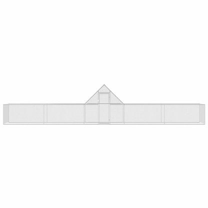 144563 vidaXL Chicken Coop 10x2x2 m Galvanised Steel