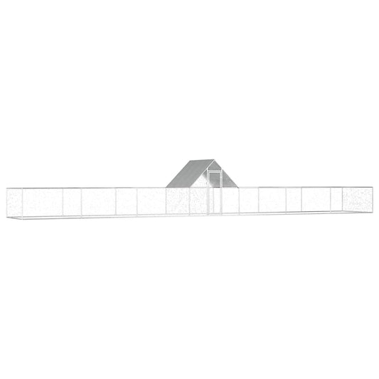 144564 vidaXL Chicken Coop 14x2x2 m Galvanised Steel