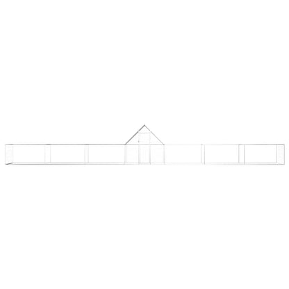 144564 vidaXL Chicken Coop 14x2x2 m Galvanised Steel