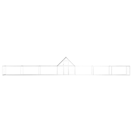 144564 vidaXL Chicken Coop 14x2x2 m Galvanised Steel