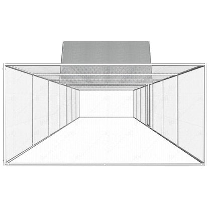 vidaXL Chicken Coop 14x2x2 m Galvanised Steel