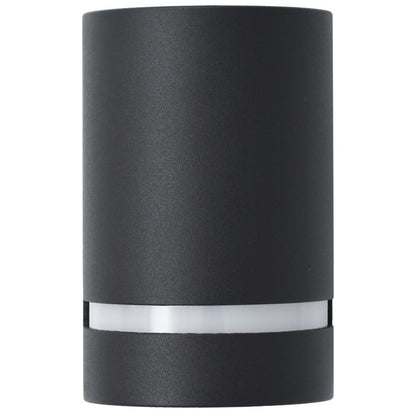 vidaXL Outdoor Wall Lights 2 pcs 35 W Black Half-round