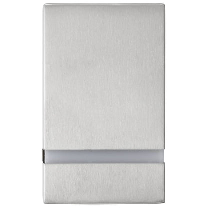 vidaXL Outdoor Wall Lights 2 pcs 35 W Silver Rectangular