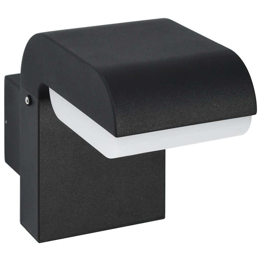 vidaXL Outdoor LED Wall Light 9 W Black Oval