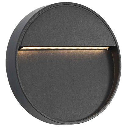 vidaXL Outdoor LED Wall Lights 2 pcs 3 W Black Round