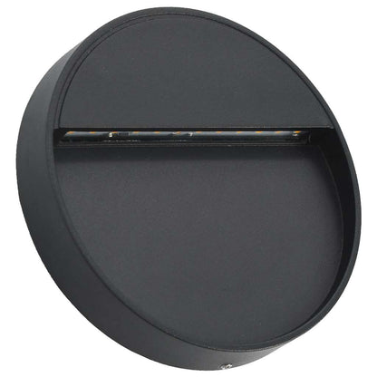 vidaXL Outdoor LED Wall Lights 2 pcs 3 W Black Round