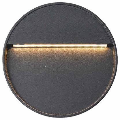 vidaXL Outdoor LED Wall Lights 2 pcs 3 W Black Round
