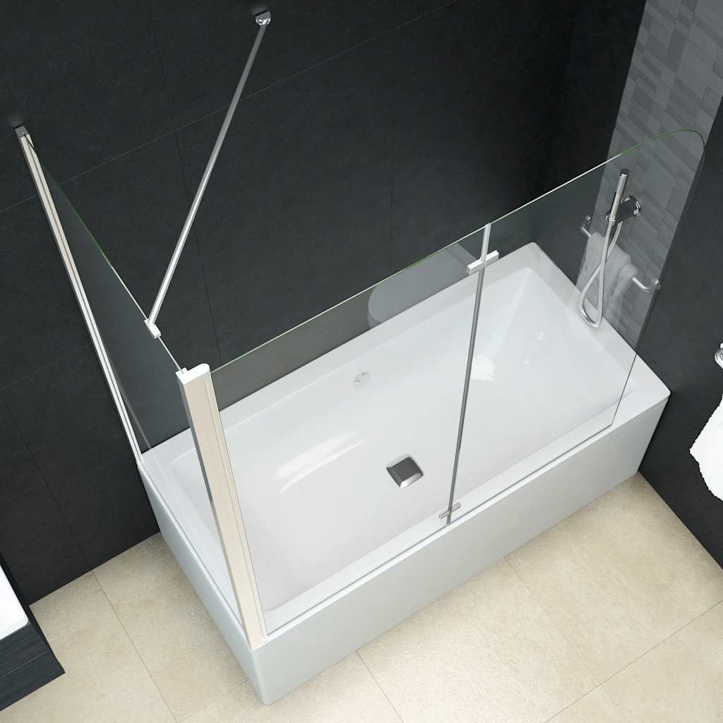 vidaXL Bi-Folding Shower Enclosure ESG 120x68x130 cm