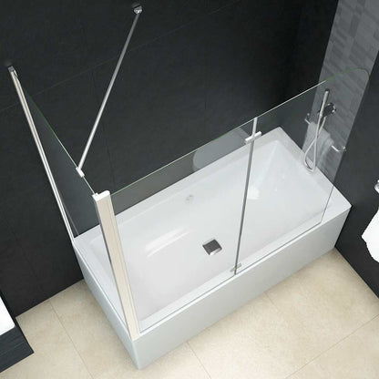 vidaXL Bi-Folding Shower Enclosure ESG 120x68x130 cm