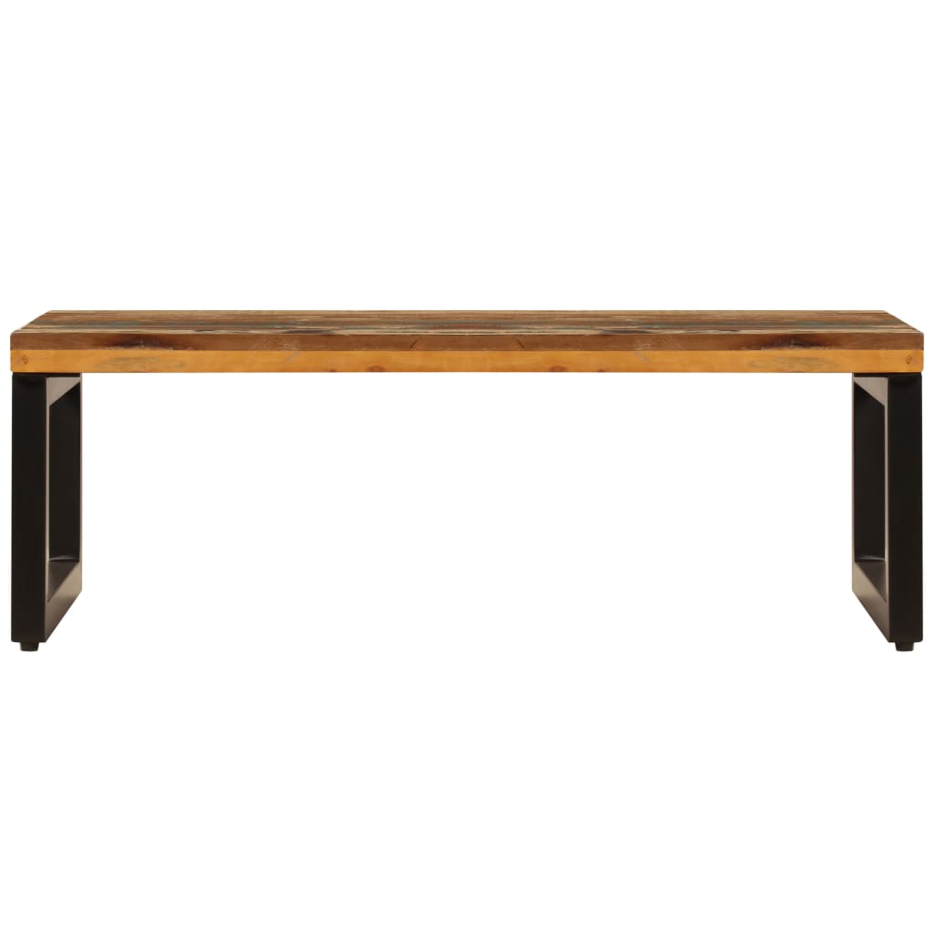 vidaXL Coffee Table 100x50x35 cm Solid Reclaimed Wood and Steel