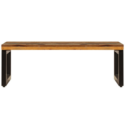 vidaXL Coffee Table 100x50x35 cm Solid Reclaimed Wood and Steel