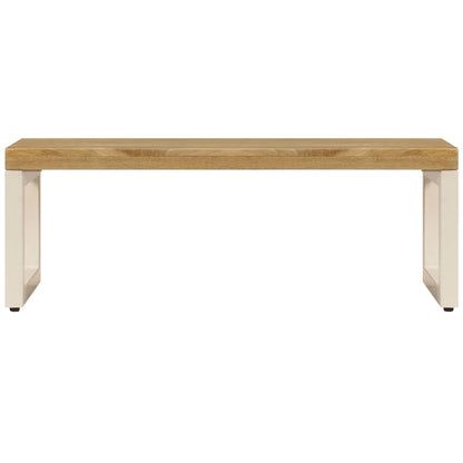 vidaXL Coffee Table | Natural wood and white steel | Solid mango wood and steel