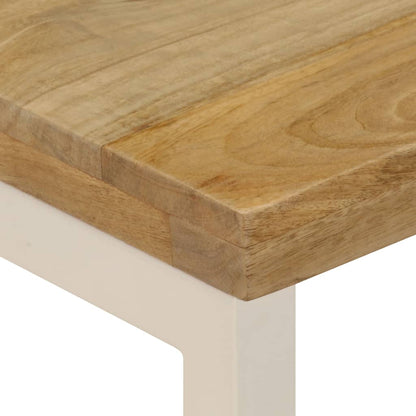 vidaXL Coffee Table | Natural wood and white steel | Solid mango wood and steel