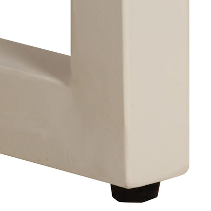 vidaXL Coffee Table | Natural wood and white steel | Solid mango wood and steel