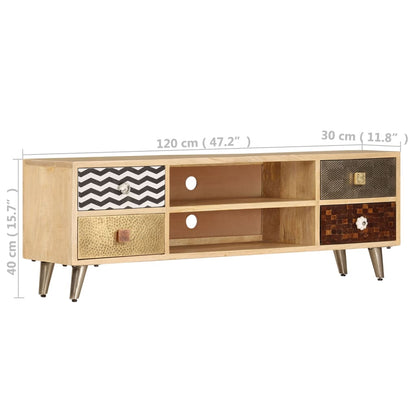 vidaXL TV Cabinet 120x30x40 cm Solid Mango Wood