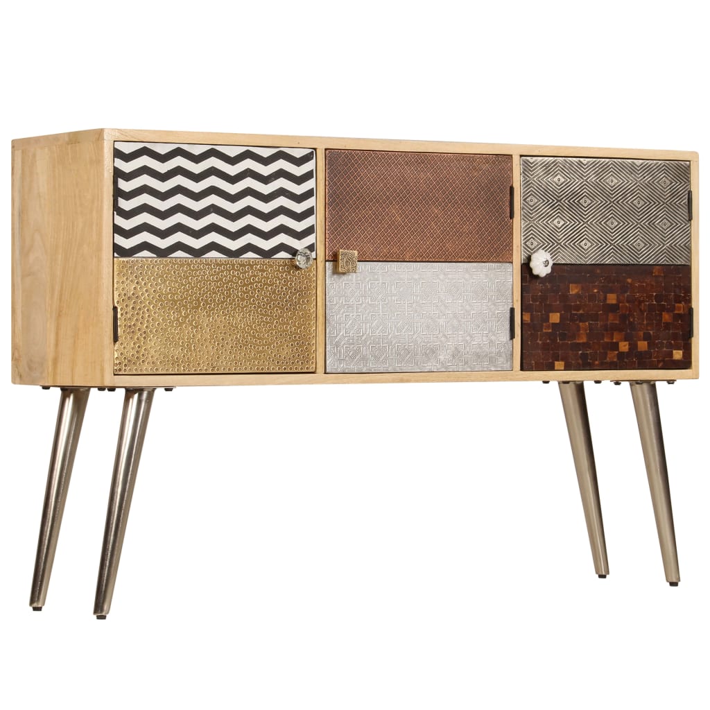 vidaXL Sideboard 120x30x75 cm Solid Mango Wood