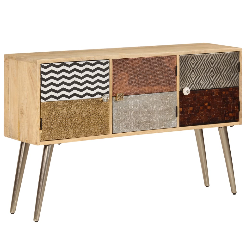 vidaXL Sideboard 120x30x75 cm Solid Mango Wood