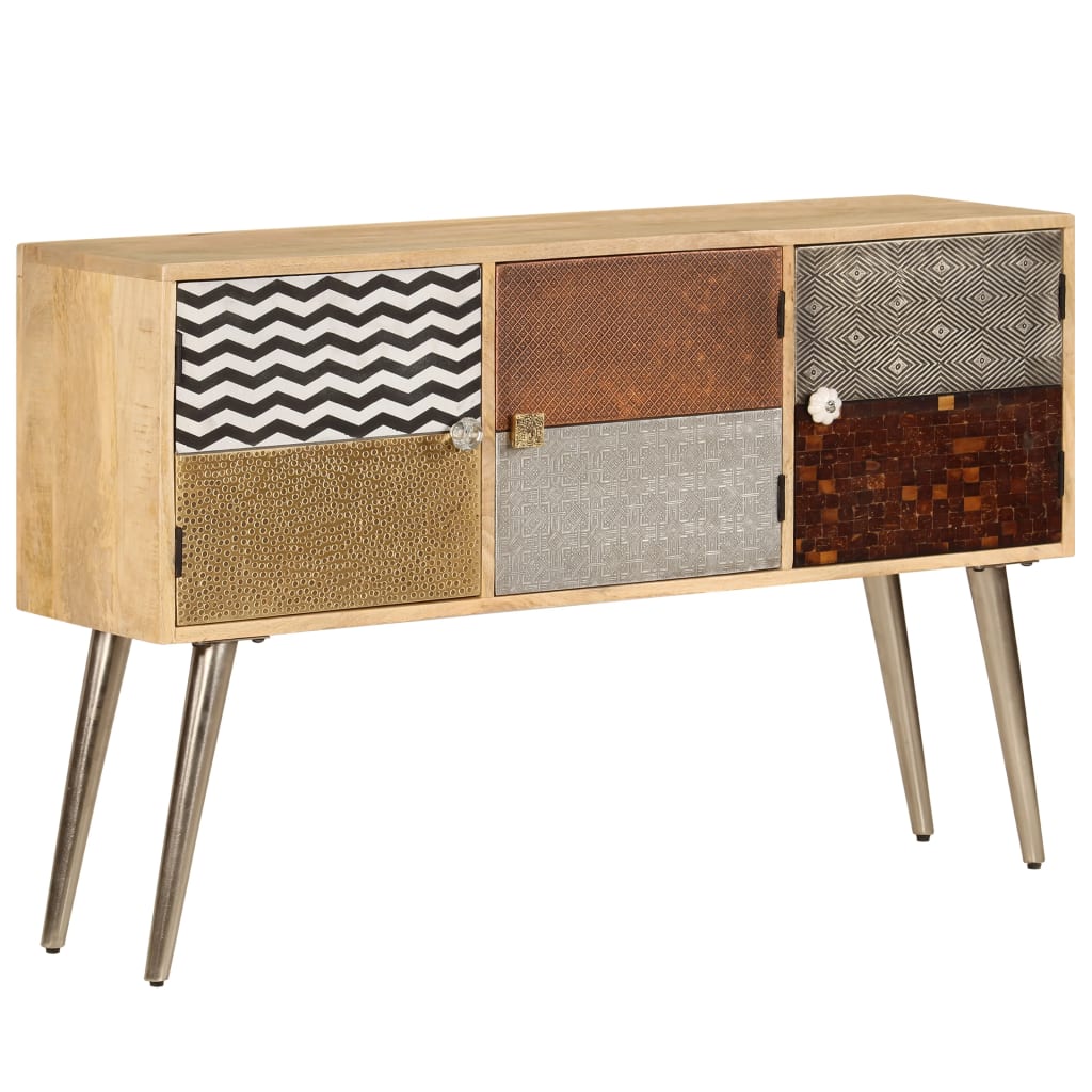 vidaXL Sideboard 120x30x75 cm Solid Mango Wood
