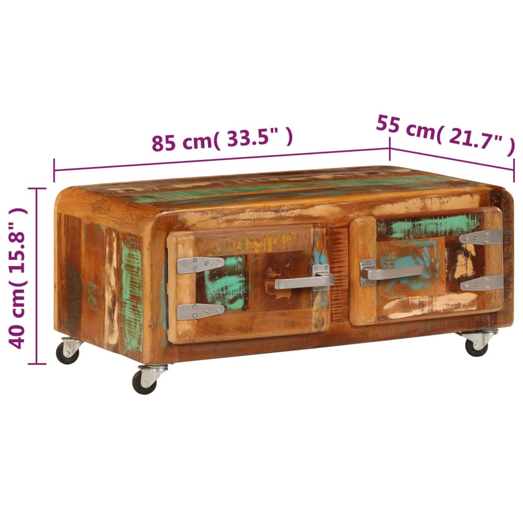vidaXL Coffee Table 85x55x40 cm Solid Reclaimed Wood