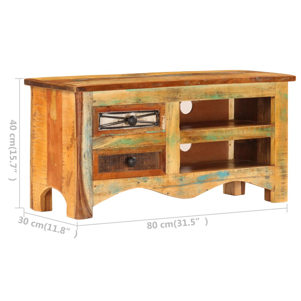 vidaXL TV Cabinet 80x30x40 cm Solid Reclaimed Wood