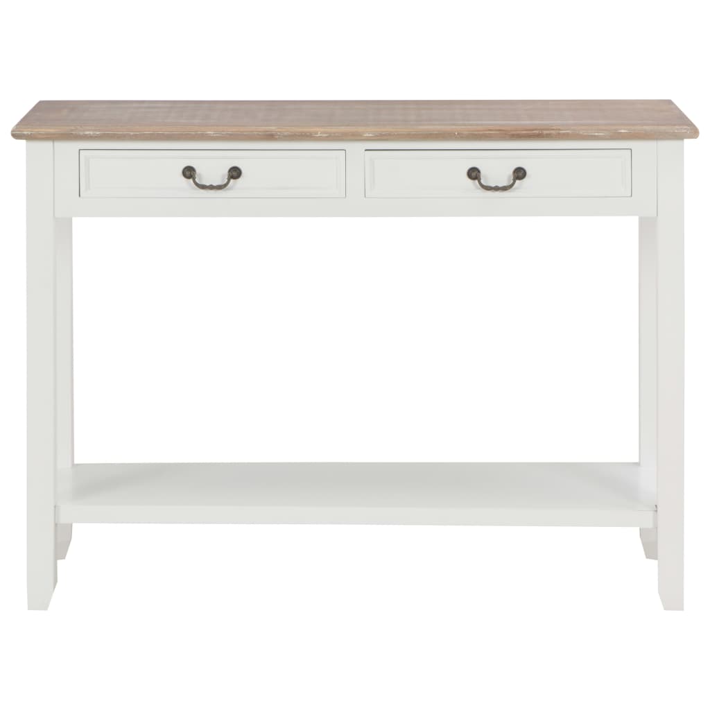 vidaXL Console Table White 110x35x80 cm Wood