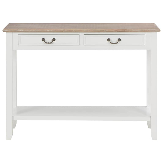 249901 vidaXL Console Table White 110x35x80 cm Wood