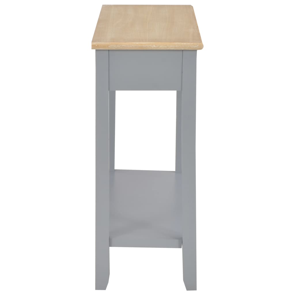 vidaXL Console Table Grey 110x35x80 cm Wood