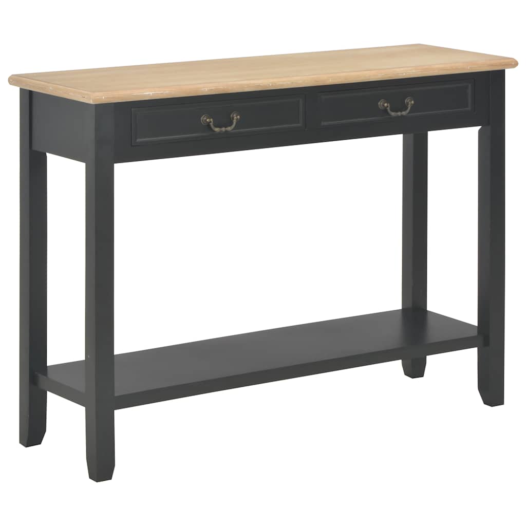 vidaXL Console Table Black 110x35x80 cm Wood