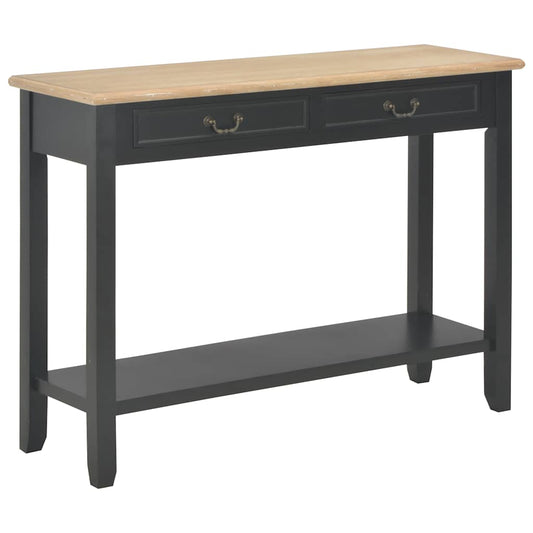 vidaXL Console Table Black 110x35x80 cm Wood