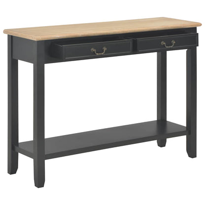 vidaXL Console Table Black 110x35x80 cm Wood