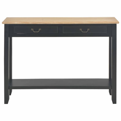 vidaXL Console Table Black 110x35x80 cm Wood